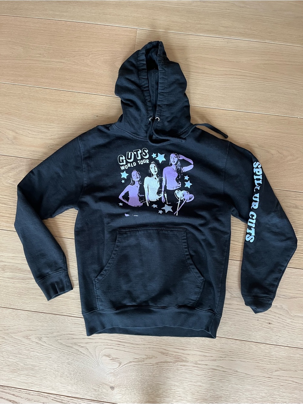 Olivia Rodrigo GUTS World Tour Black Graphic Hoodie